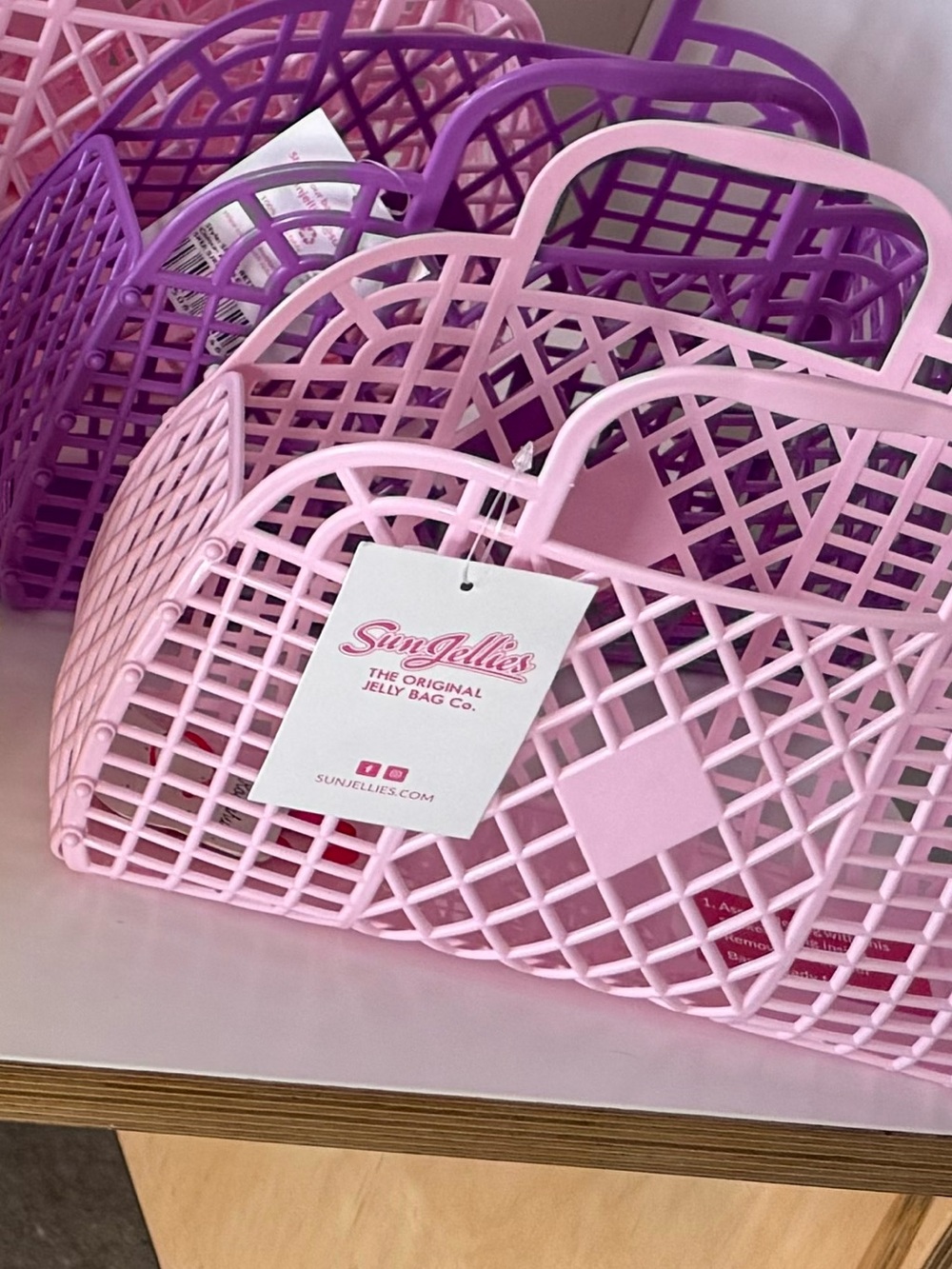 Stylish Purple Woven Tote Bag - Lightweight Everyday Carry